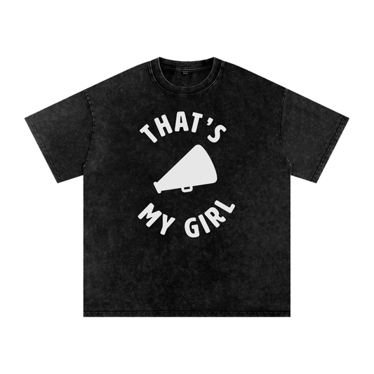 That's My Girl - Cheer Snow Washed Oversized Cotton T-Shirt