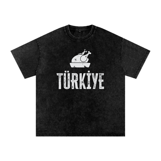 Turkey, Turkiye...what's the difference...  Snow Washed Oversized Cotton T-Shirt